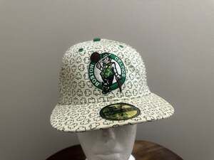 New Era 59FIFTY Boston Celtics Kevin Garnett KG #5 Shamrock Print Hat Size 7 1/8